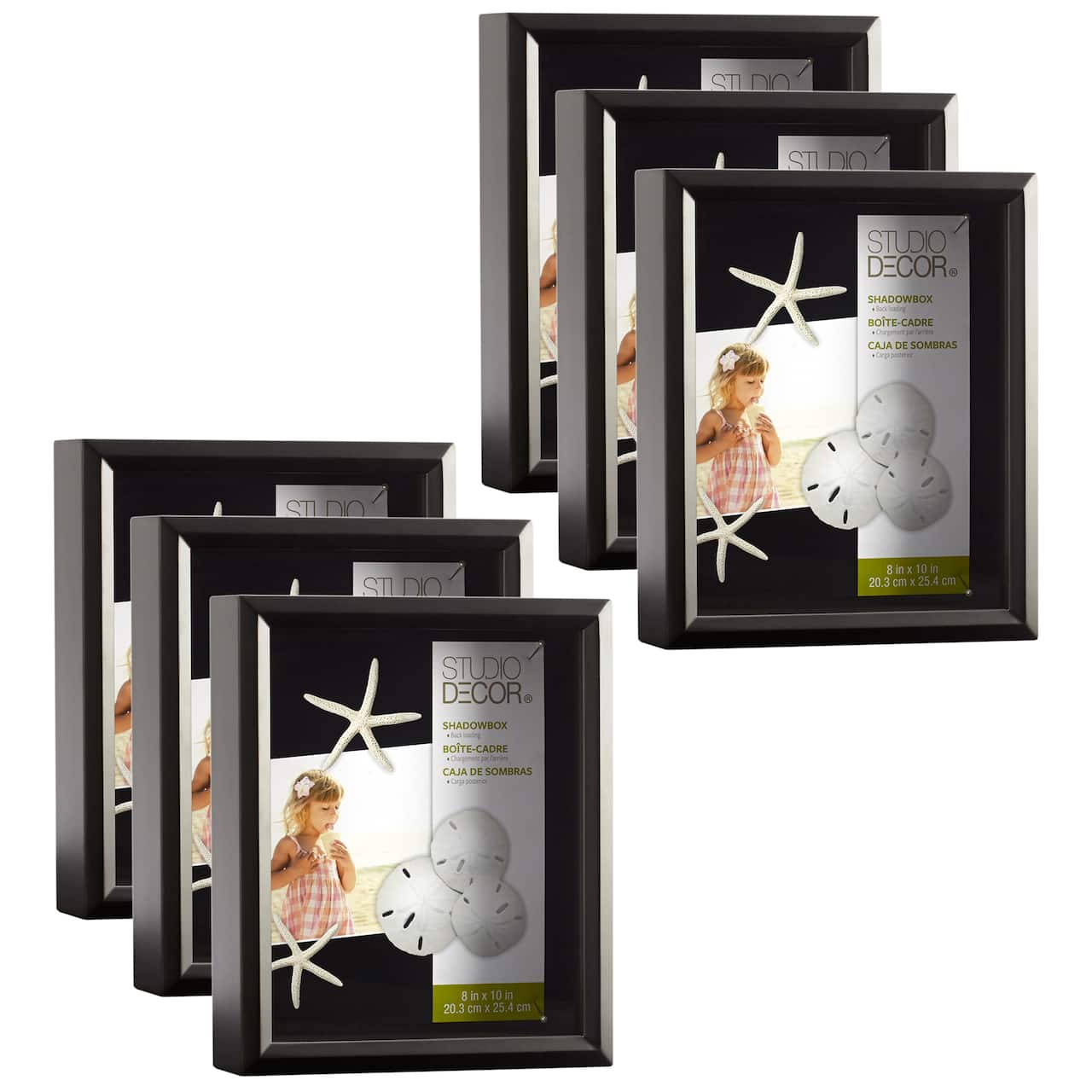 6 Pack: Black Shadow Box by Studio Décor®